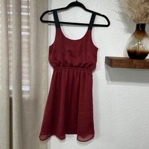 Xhilaration Dress in Red with Black Straps - Size S